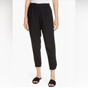 Joie Hedia Woven Crop Jogger Classic Black Caviar Jogger Pants Sz S New No Tag